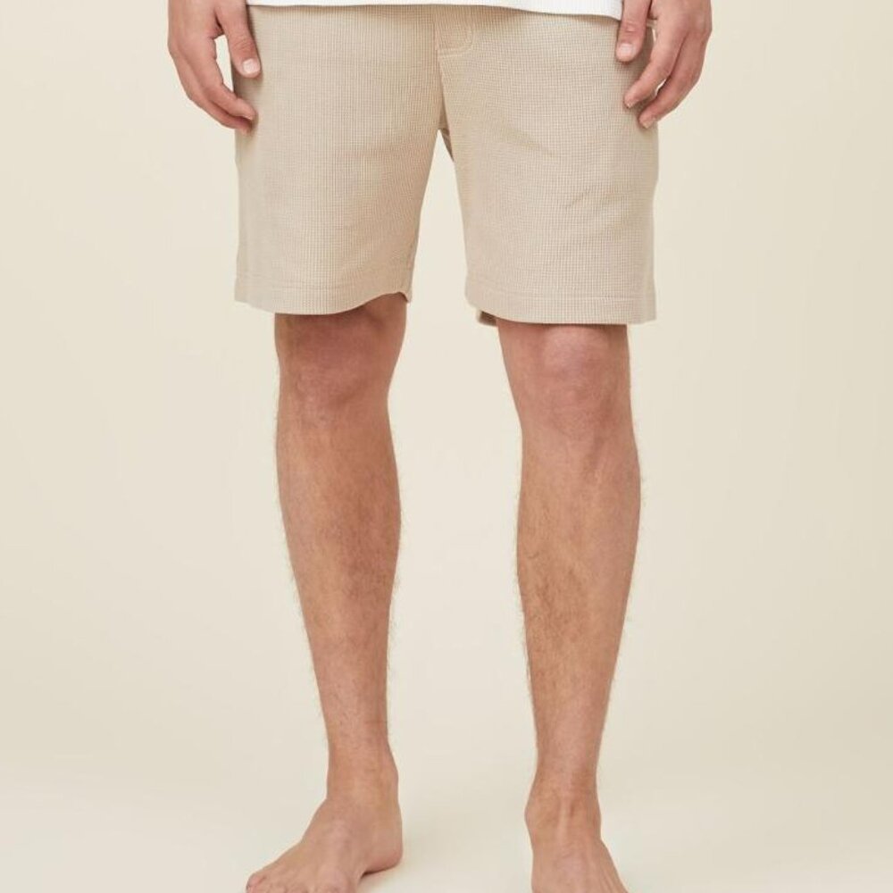 NEW! Mens Cotton On Lounge Shorts Gravel Stone Waffle $34.99 Small‎ Cotton Blend